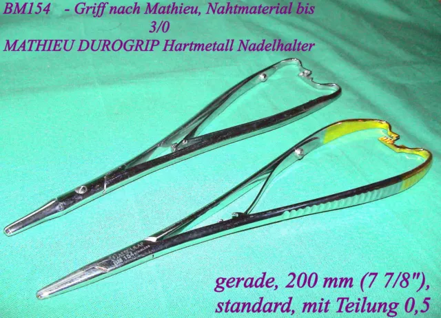 2x Nadelhalter 20cm AESCULAP BM154 Mathieu Durogrip & MARTIN Needle Holder BUND