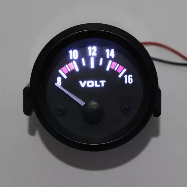 2" 52MM LED 8-16V Voltmeter Allgemeine Auto Motorrad Spannung Messgerät Zähler