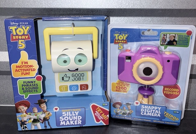 DISNEY PIXAR TOY Story 5 Smartypants Silly Sound Maker + Cámara