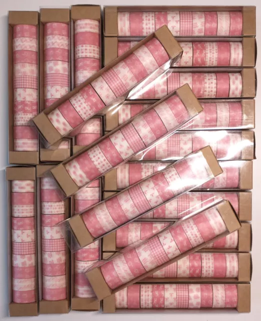 10 Pack Pink Christmas Washi Tape x 20 Joblot