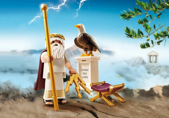 PLAYMOBIL OLIMPO DIOSES mitologia griega Romana Dios rayo Zeus Júpiter ...