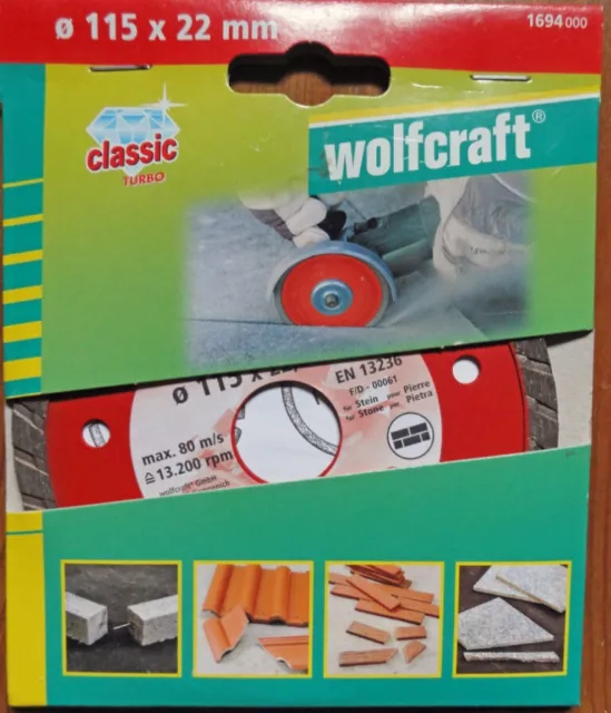 Disque a tronconner diametre 115 Wolfcraft Ref 1694000