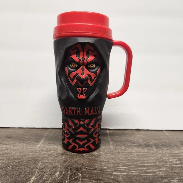 Vintage STAR WARS  Episode 1 DARTH MAUL 3D Travel Mug Cup By Applause 1999