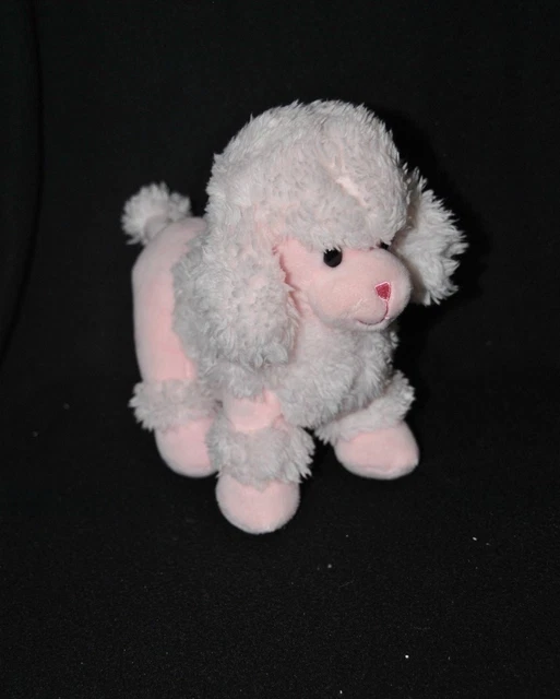 Peluche doudou chien GIPSY rose yeux durs 17 cm TTBE