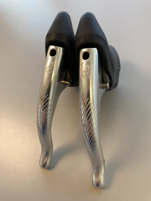 Leviers De Frein Vintage Campagnolo Athena / C Record - Couleur Blanc - Pour Vélo De Route - Pièce D'occasion
