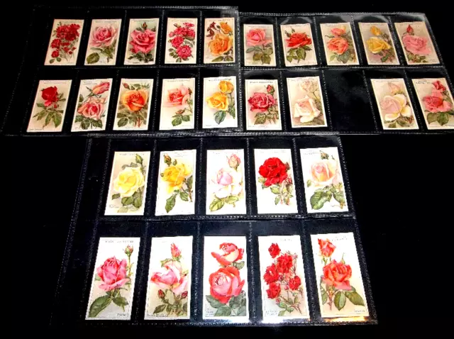 Vintage 29 Roses Cigarette/Tobacco Cards, W.d. & H.o.wills Circa 1930'S