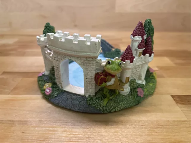 Yankee Candle Holder Castle with Frog Prince Pond Fantasy Bridge For Large Jar