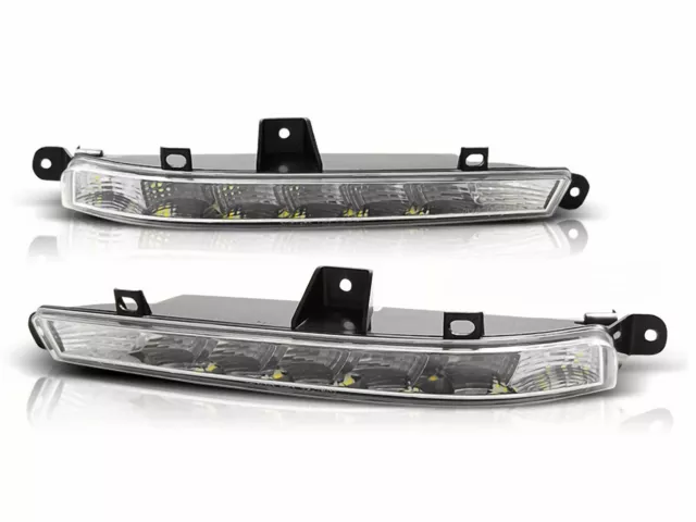 Per Mercedes W221 AMG Pacchetto 2005-2013 Luce Diurna LED Marcatura E RL87 Cromo