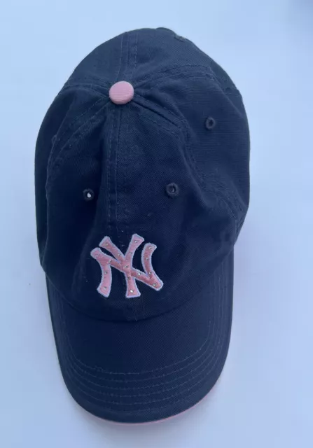 Womens New York Yankees Hat Cap Blue Pink Baseball Golf Running Visor