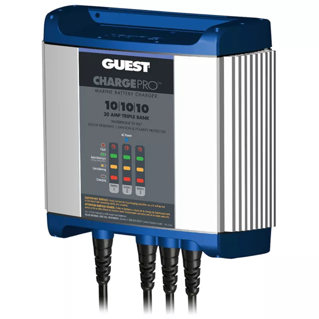 Guest On-Board Battery Charger 30A 12V 3 Bank 120V