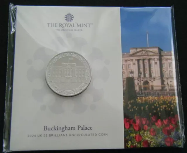 2024 Buckingham Palace UK £5 Five pound BU Coin Royal Mint Pack in stock