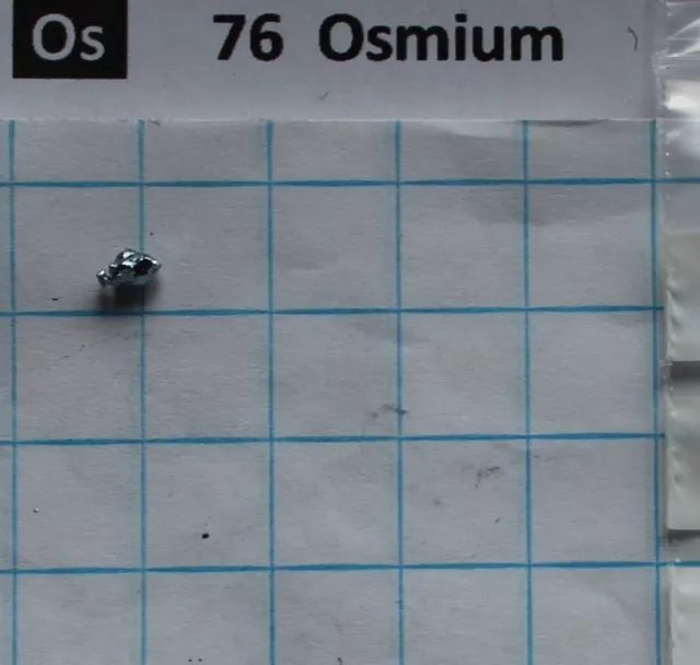 Osmium Metall Kristall 99,999% #16 0,32 gramm Metal Element 76