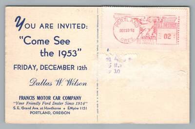 Francis Motor Car Co. FORD DEALERSHIP Vintage PORTLAND Oregon Linen Advertising 2