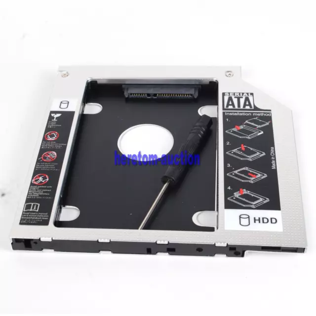 2nd HDD Caddy 9.5mm 2.5" SATA Hard Drive Adapter For Laptop Universal CD/DVD-ROM