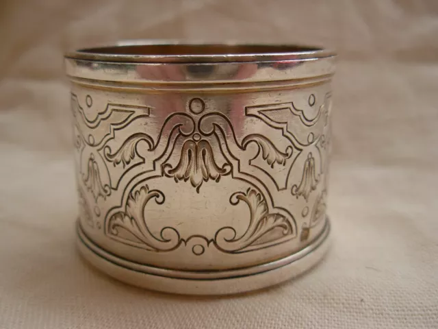 ANTIQUE,FRENCH STERLING SILVER NAPKIN RING,EARLY 20th CENTURY,2,4 OZ.