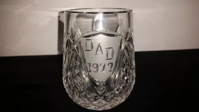 Waterford Crystal Vintage Dad 1977 Mug Tankard Stein~Ireland
