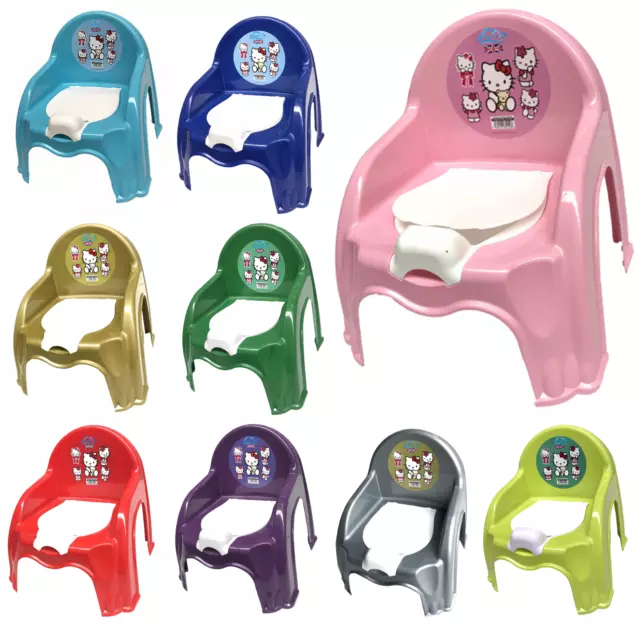 Children Potty Training Chair Kid Toddler Plastic Toilet Seat Handle Splashguard