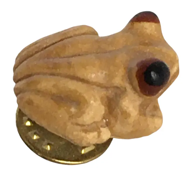 Frog Lapel Pin Toad Tan Small Amphibian Animal Nature Jewelry