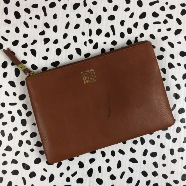 MADEWELL Women's The Leather Pouch Clutch English Saddle Brown "NCD" F6966 DEF