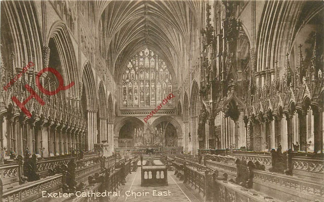 Picture Postcard::Exeter Cathedral, Choir East [Frith's]