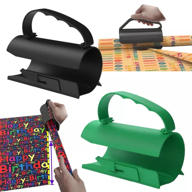 Cutting Sliding Wrapping Paper Gift Roll Cutter with Handle Made Easy & Fun Kit