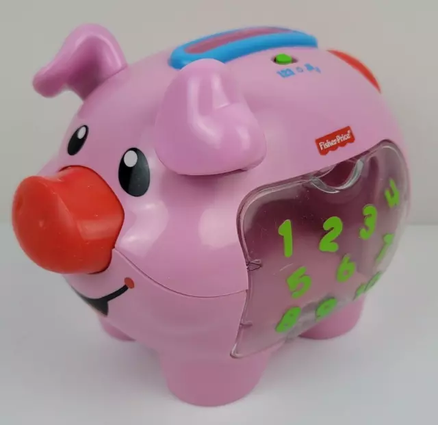 Fisher Price Laugh & Learn Pink Piggy Bank Replacement - NO COINS - TESTED