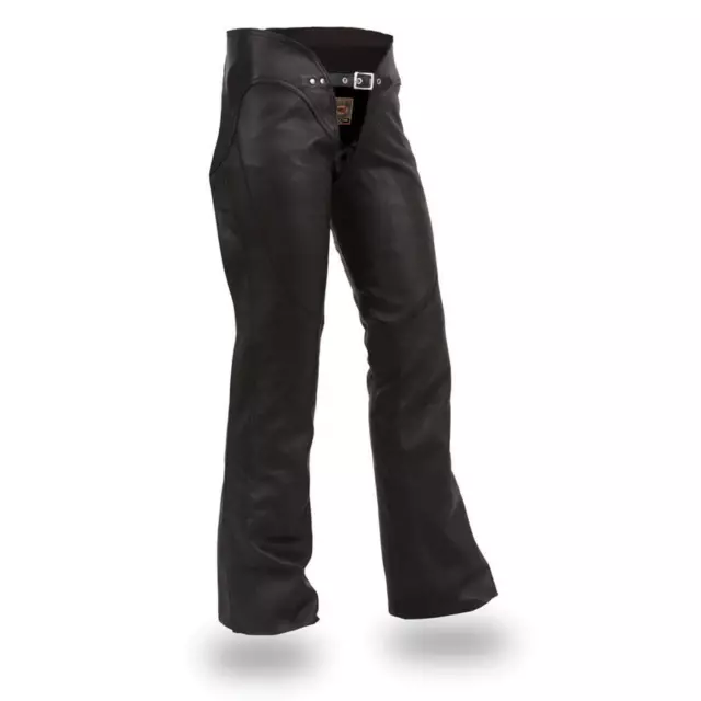 Women's Sissy Leather Soft Milled Cowhide Chaps Motorcycle Pants