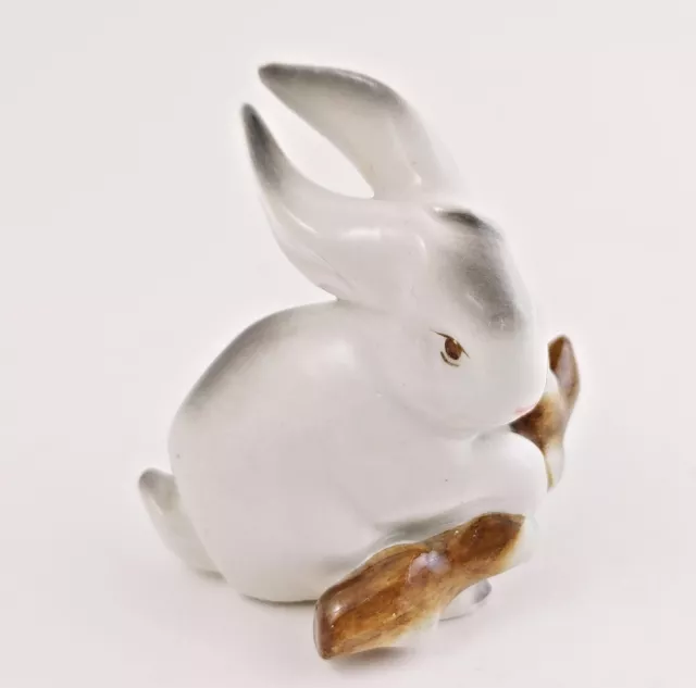 Vintage Zsolnay Bunny Figurine with Branch