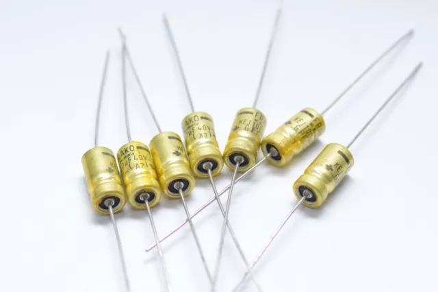 7x Elko-Kondensator von FRAKO Typ GPF, 100 µF / 40 V-, Audio Capacitor, NOS