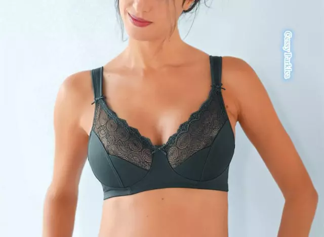 Z-O2-3 GERMANY BLANCHEPORTE White Cotton Wire-Free Front Closure Bras  £9.78 - PicClick UK