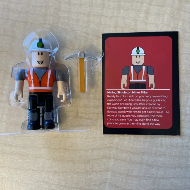 Roblox Series 6 Mining Simulator Miner Mike Unused Code Figure NEW