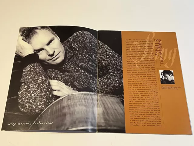 Sting Mercury Falling Tour Music Programme 1996 3