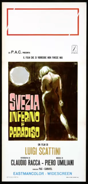 Svezia Inferno E Paradiso (1 Tipo) Locandina Cinema Film Symeoni Playbill Poster