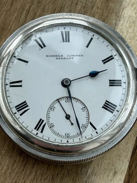 Victorian Solid Silver Pocket Watch Half Hunter Waltham Traveller 1912 3