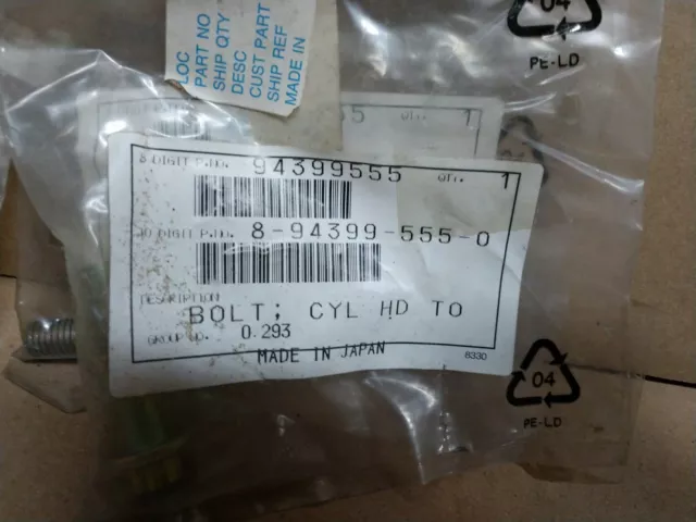 (2) GM ISUZU Cylinder Head Bolt 94399555