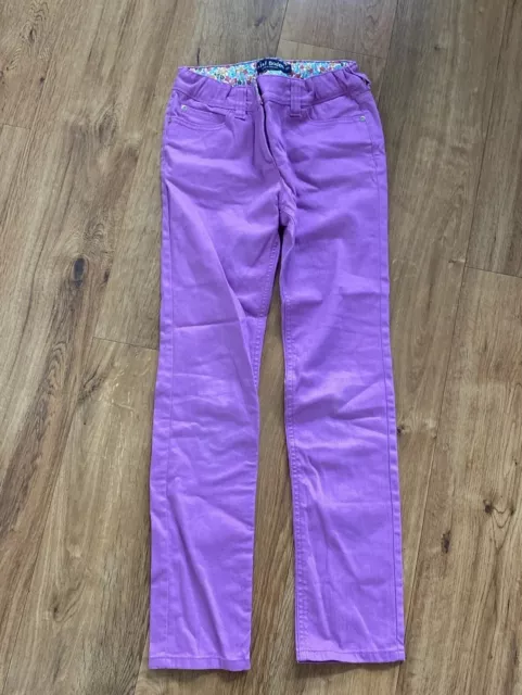 Mini Boden Purple Girls Jeans Age 12 BN-Tag Straight Leg stretchy Adjust Waist