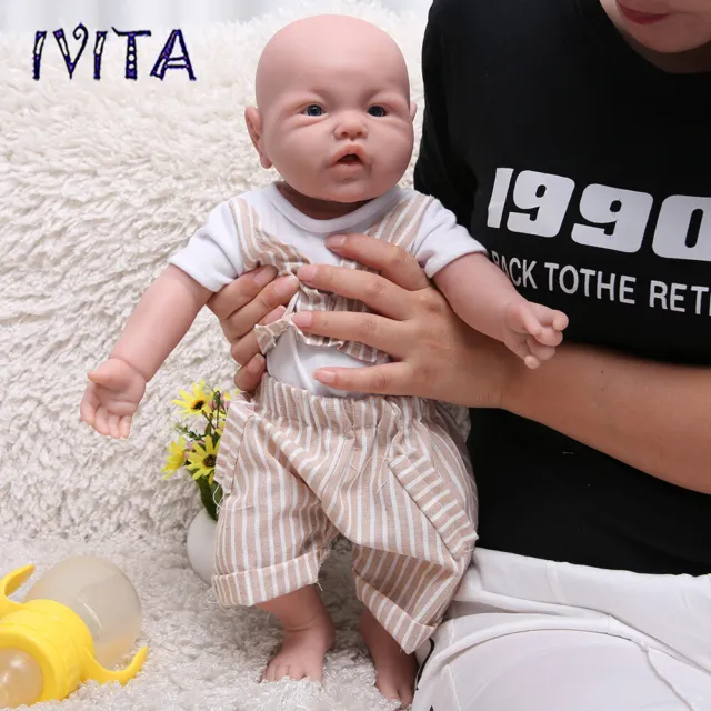 Lifelike Reborn Baby Doll 17'' 2700g Boy Darren Full Body Silicone Real Touch