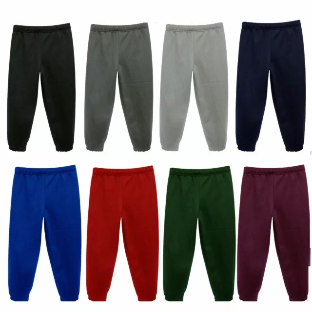 Childrens Kids Boys Girls School PE Fleece Jogging Bottoms Trousers 2-20 years