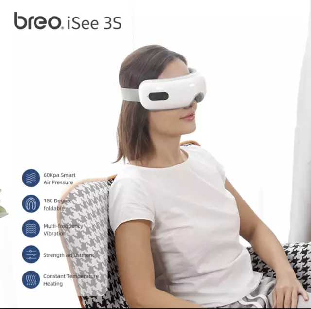 Breo iSee 3S Smart Eye Massager Heat Function Airbag Vibration  Music RRP £125