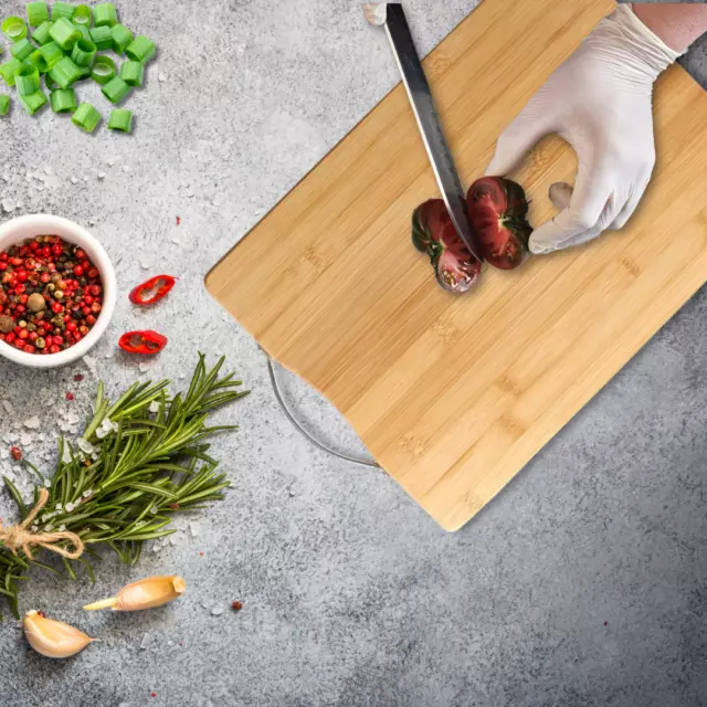 Pack 3 Tablas de Cortar Cocina - Madera Bambú (1 Grande + 2 pequeñas) 3