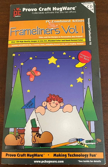 Provo Craft HugWare: Frameliners Volumen 1 - Software coleccionable, clipart 150+
