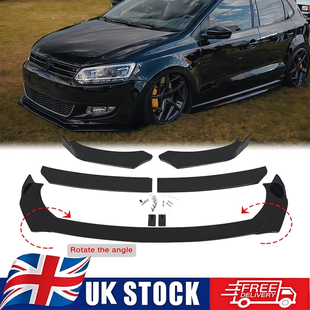 Front Bumper Lip Spoiler Splitter Body Kit Glossy Black For VW Polo MK5 MK6 MK7 Front Bumper Lip Spoiler Splitter Body Kit Glossy Black For VW Polo MK5 MK6 MK7