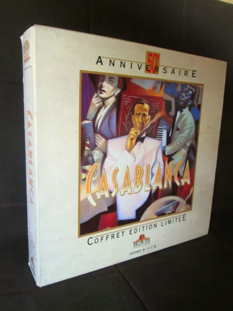 COFFRET CASSETTE VIDEO VHS Cinema Film Movie CASABLANCA Bogart Bergman 50e Ann. 2