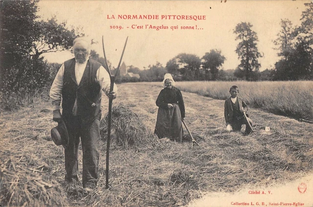 Cpa 14 La Normandie Pittoresque C'est L'angelus Qui Sonne