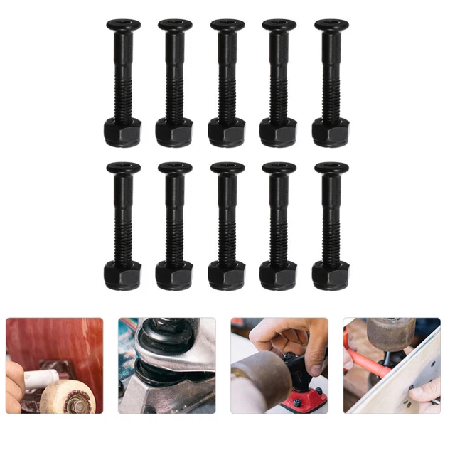 40 Sets Borchie Per Ponte Skateboard Vestito Nero Dadi Bulloni Accessori