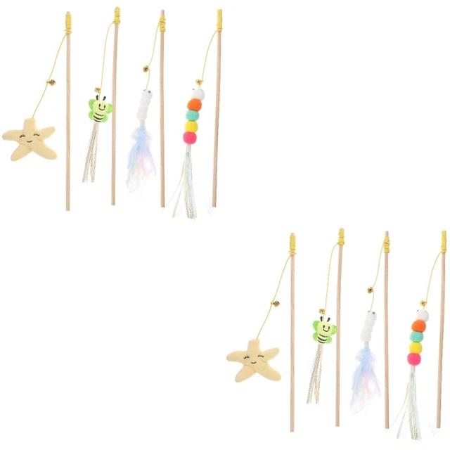 8 PCS Cat intéressant Toys Toys Funny Cats Wands Household Kitten Toys Kitten Ac