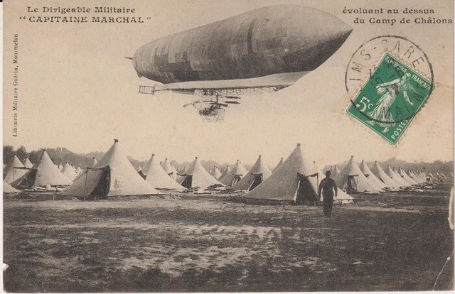 PC AVIATION DIRIGÉABLE RÉPUBLIQUE APPAREILLAGE A MOISSON (a54251