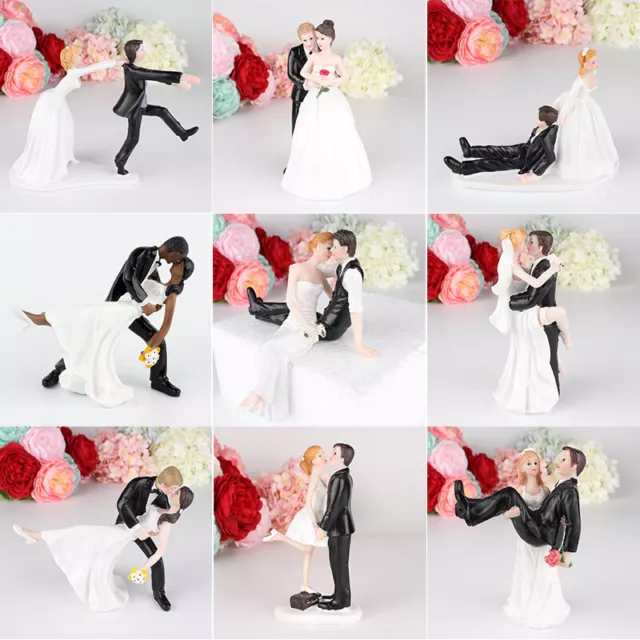 12 Style Fashion Synthetic Resin Bride&Groom Figurine Wedding Cake Topper Cr-WR