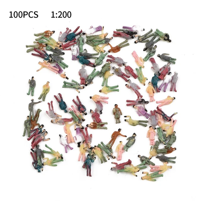 COLORFUL AND REALISTIC Model Figures 100PCS 1 200 Scale Passerby