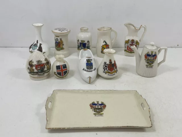 Vintage  Crested Ware China Job lot 11 pieces